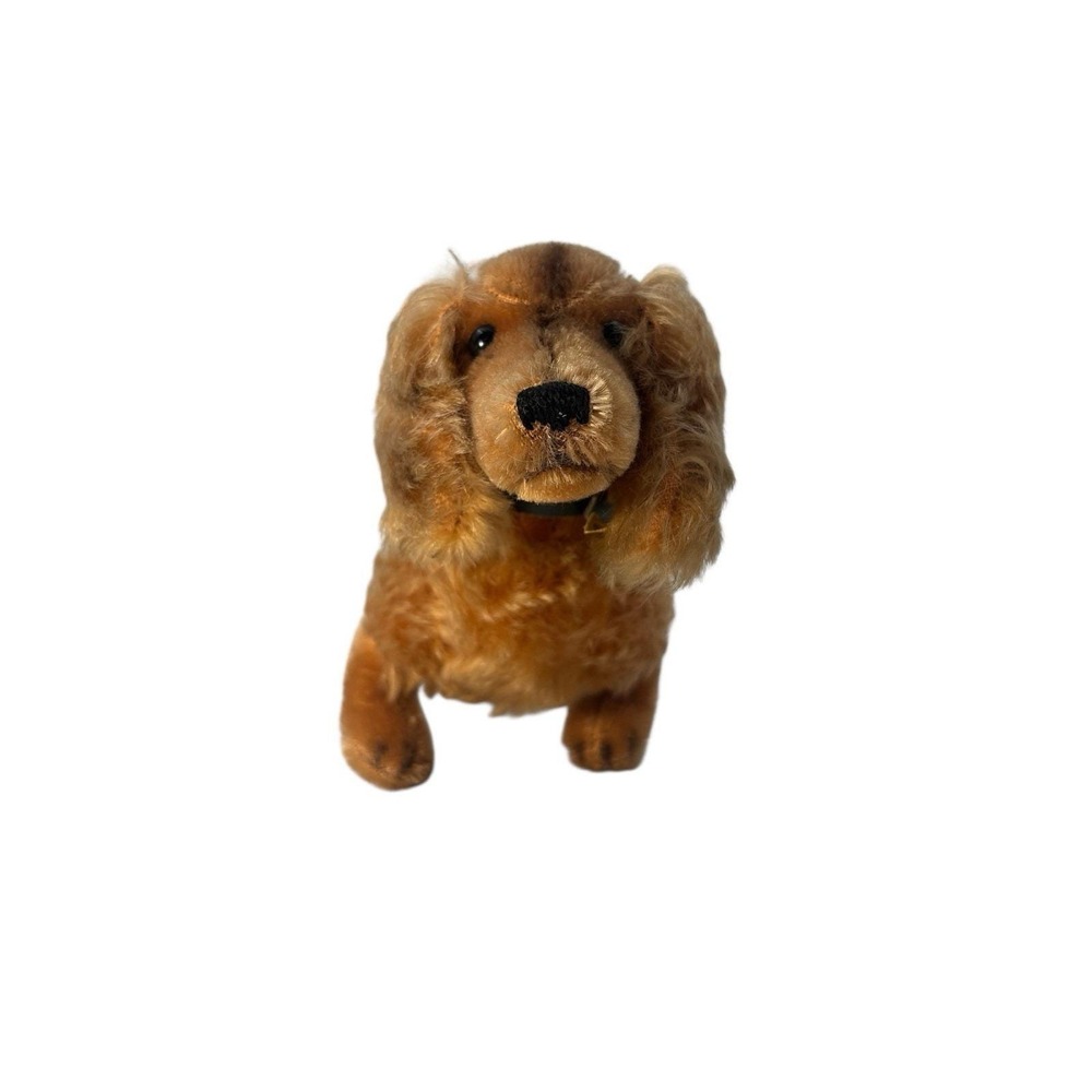 Vintage Steiff brown dog mohair Waldi Weiner dog‎ Dachshund 1317/02